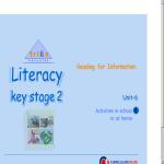 English/Literacy Reading for Information Activities in school or at home